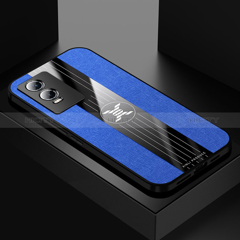 Custodia Silicone Ultra Sottile Morbida Cover X01L per Vivo Y76s 5G Blu