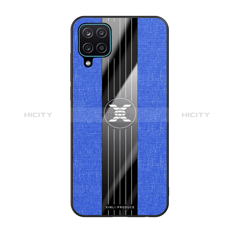 Custodia Silicone Ultra Sottile Morbida Cover X02L per Samsung Galaxy A12 Blu