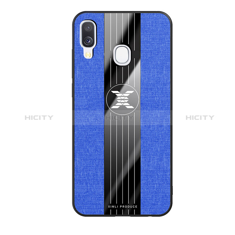 Custodia Silicone Ultra Sottile Morbida Cover X02L per Samsung Galaxy A40 Blu