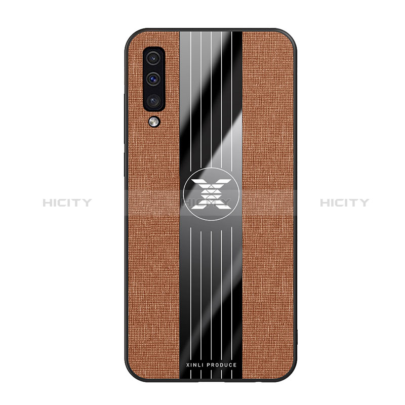 Custodia Silicone Ultra Sottile Morbida Cover X02L per Samsung Galaxy A50 Marrone