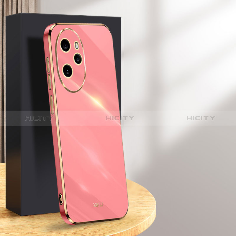 Custodia Silicone Ultra Sottile Morbida Cover XL1 per Huawei Honor 100 Pro 5G Rosa Caldo