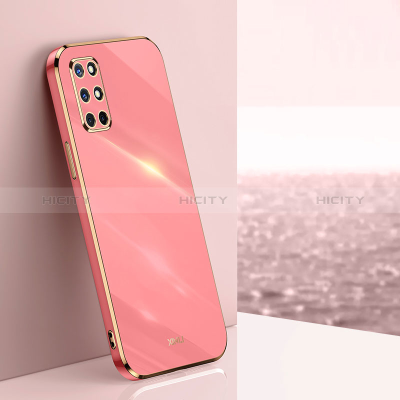 Custodia Silicone Ultra Sottile Morbida Cover XL1 per OnePlus 9R 5G Rosa Caldo