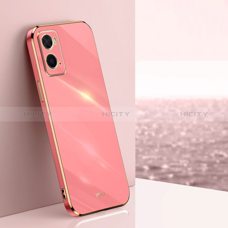 Custodia Silicone Ultra Sottile Morbida Cover XL1 per Oppo A76 Rosa Caldo