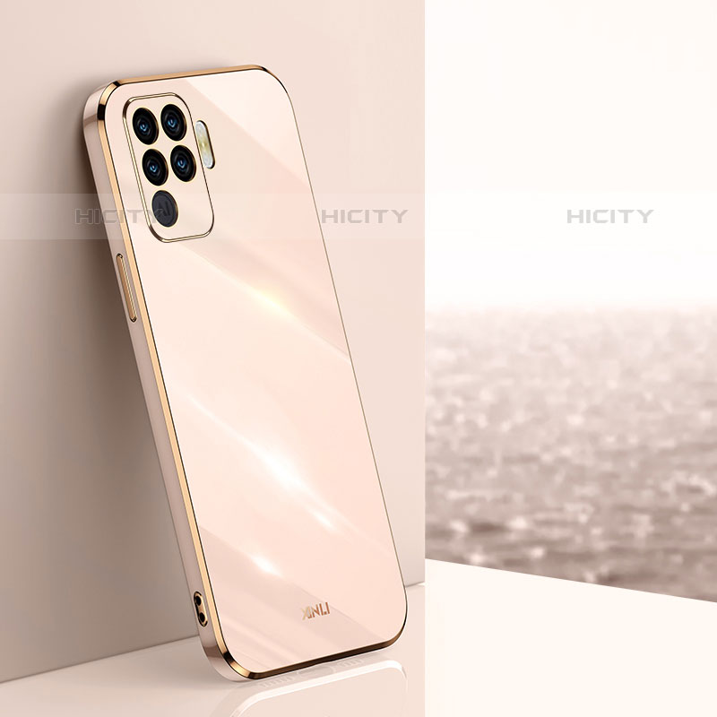 Custodia Silicone Ultra Sottile Morbida Cover XL1 per Oppo F19 Pro Oro