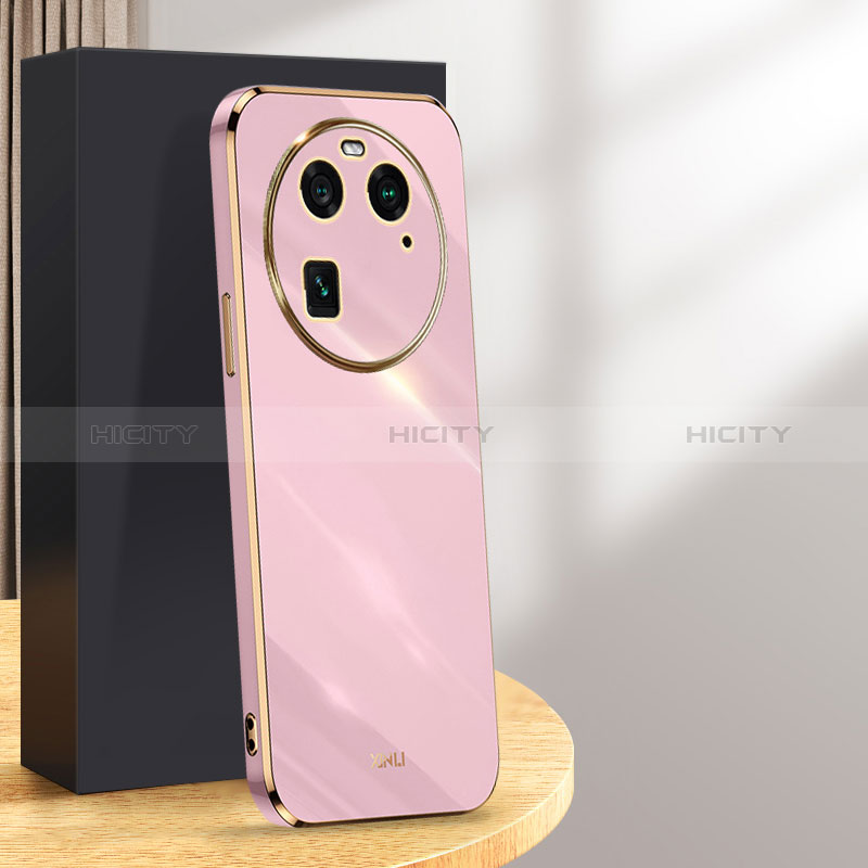 Custodia Silicone Ultra Sottile Morbida Cover XL1 per Oppo Find X6 5G Lavanda