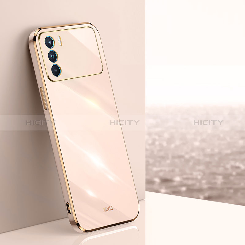 Custodia Silicone Ultra Sottile Morbida Cover XL1 per Oppo K9 Pro 5G Oro