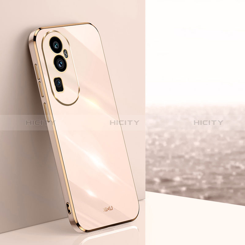 Custodia Silicone Ultra Sottile Morbida Cover XL1 per Oppo Reno10 Pro+ Plus 5G Oro Rosa