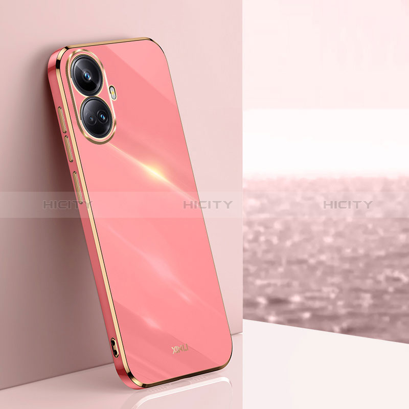 Custodia Silicone Ultra Sottile Morbida Cover XL1 per Realme 10 Pro+ Plus 5G Rosa Caldo