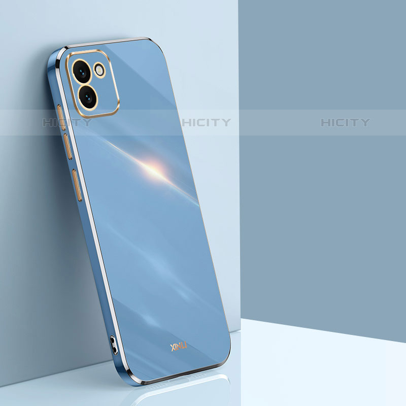 Custodia Silicone Ultra Sottile Morbida Cover XL1 per Samsung Galaxy A03 Blu