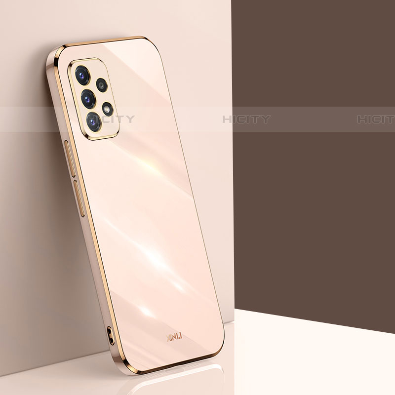 Custodia Silicone Ultra Sottile Morbida Cover XL1 per Samsung Galaxy A52 4G Oro