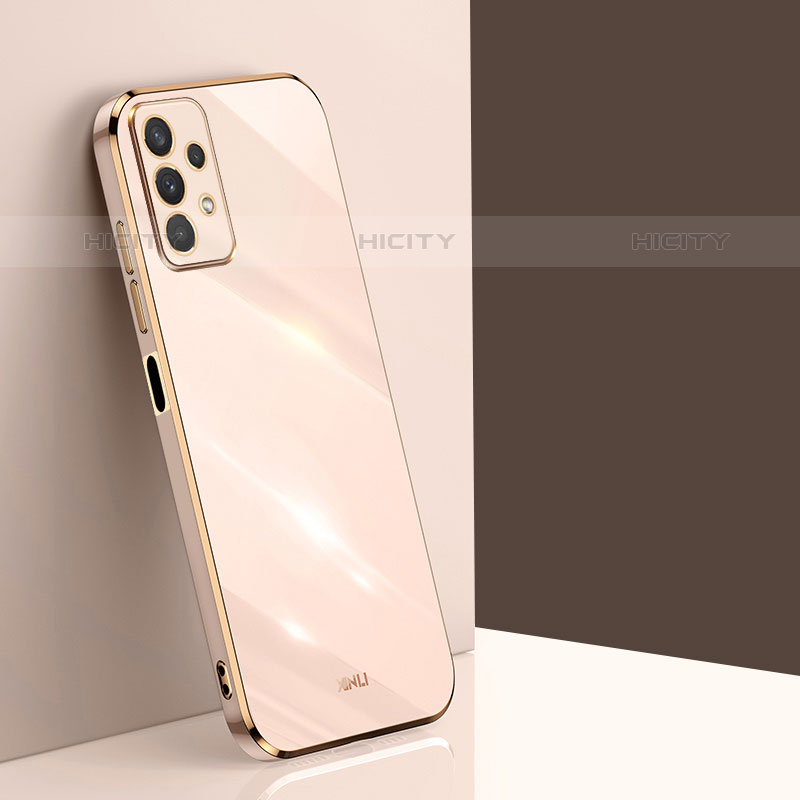 Custodia Silicone Ultra Sottile Morbida Cover XL1 per Samsung Galaxy M32 5G Oro