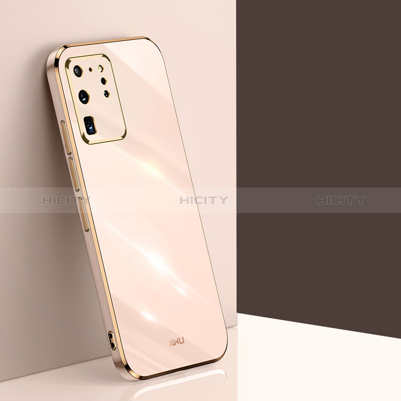 Custodia Silicone Ultra Sottile Morbida Cover XL1 per Samsung Galaxy S20 Ultra 5G Oro