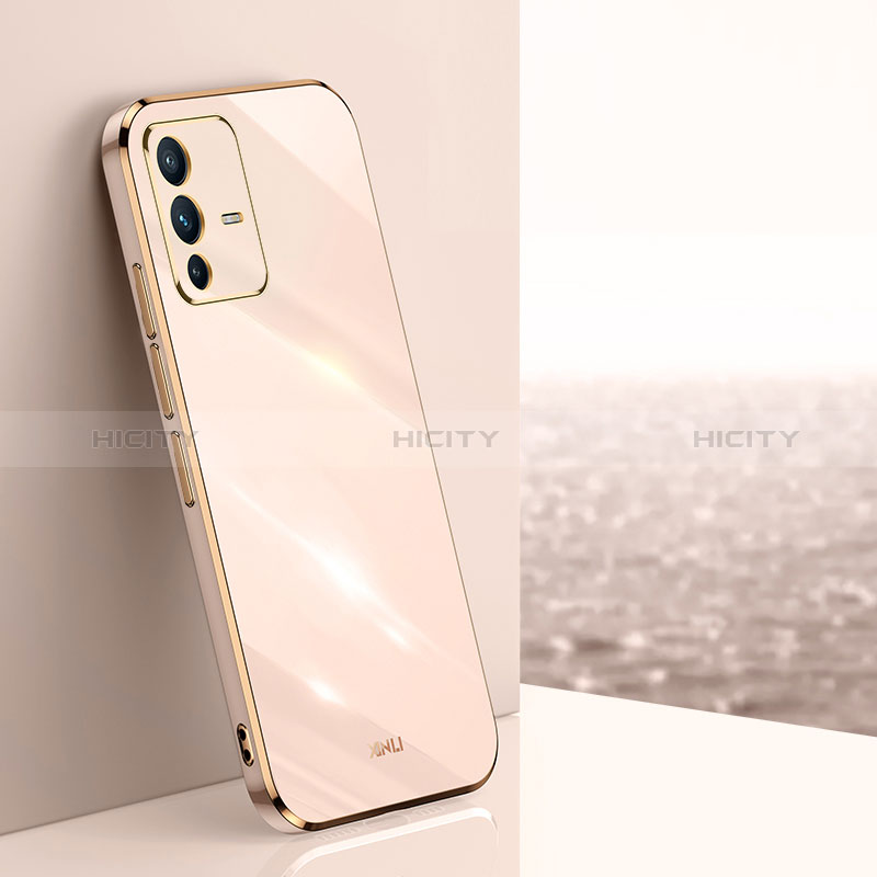 Custodia Silicone Ultra Sottile Morbida Cover XL1 per Vivo V23 Pro 5G Oro