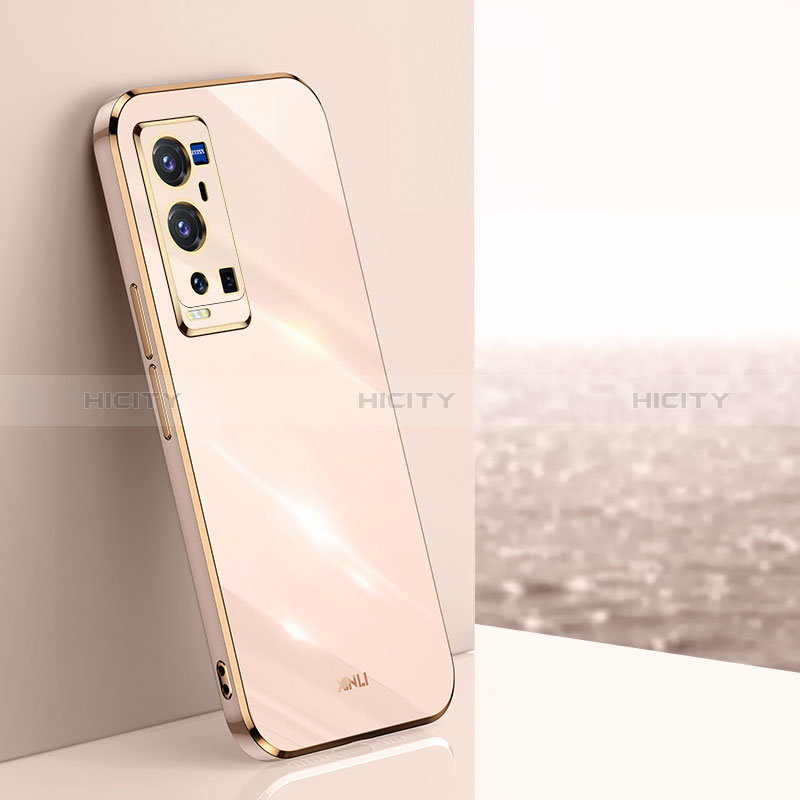 Custodia Silicone Ultra Sottile Morbida Cover XL1 per Vivo X60 Pro+ Plus 5G Oro