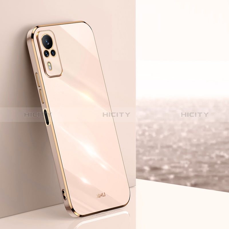 Custodia Silicone Ultra Sottile Morbida Cover XL1 per Vivo Y51 (2021) Oro