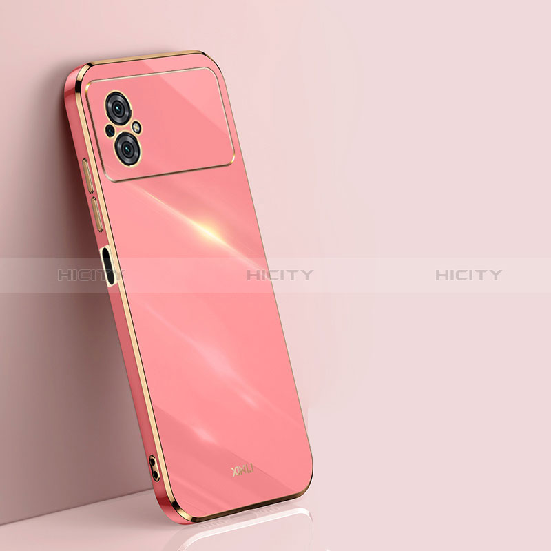 Custodia Silicone Ultra Sottile Morbida Cover XL1 per Xiaomi Poco M4 5G Rosa Caldo