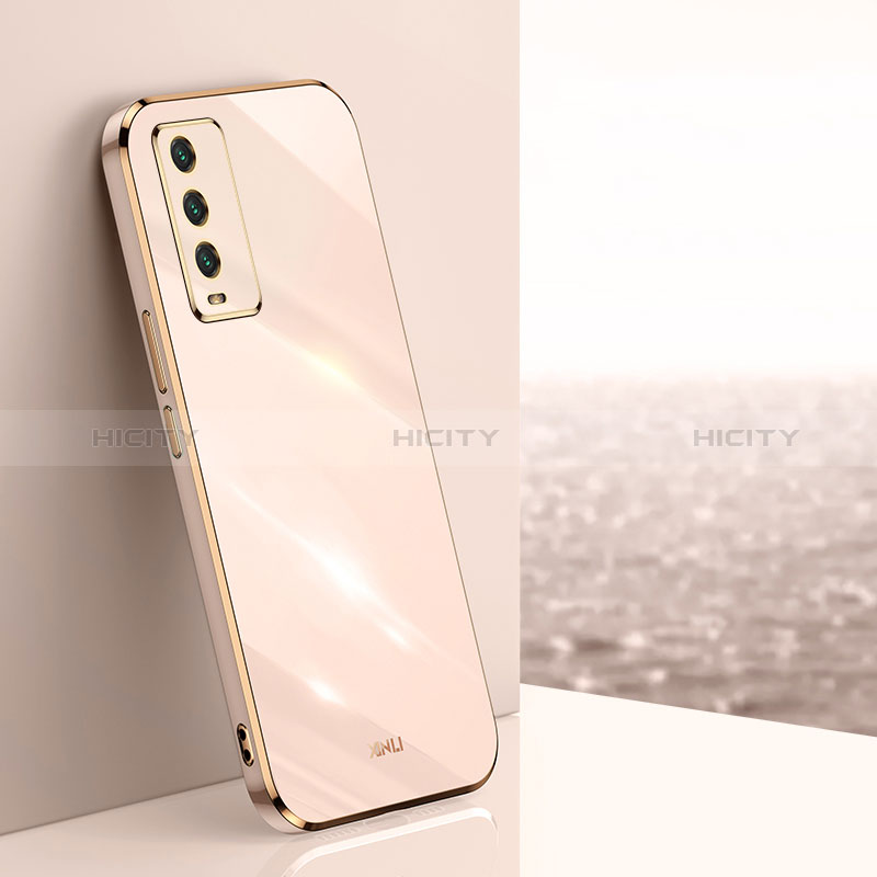 Custodia Silicone Ultra Sottile Morbida Cover XL1 per Xiaomi Redmi 9 Power Oro