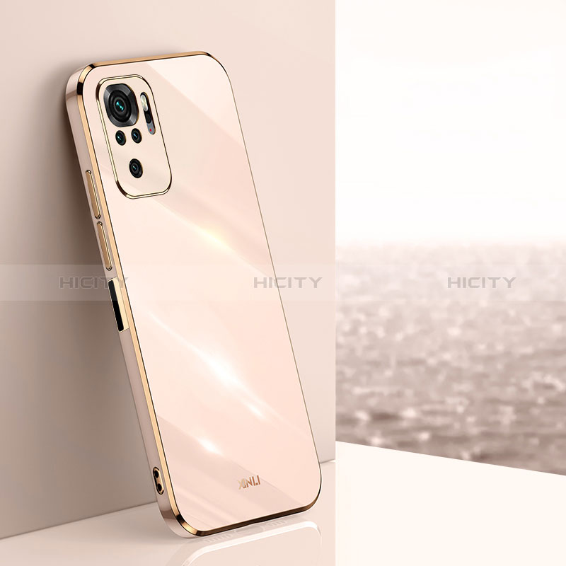 Custodia Silicone Ultra Sottile Morbida Cover XL1 per Xiaomi Redmi Note 10 4G Oro