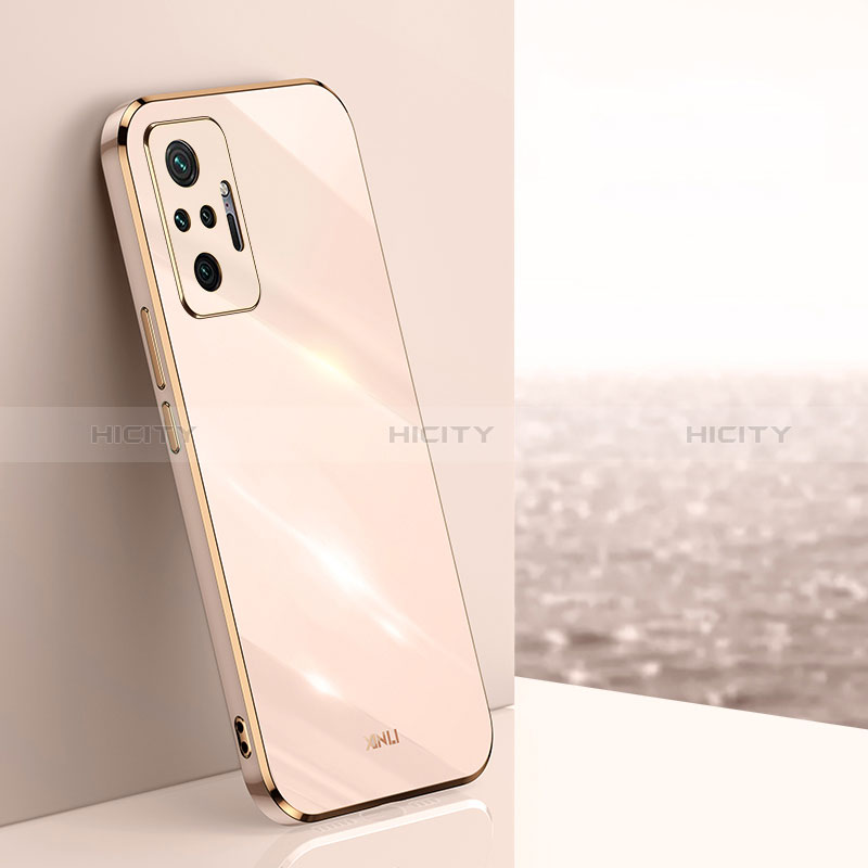 Custodia Silicone Ultra Sottile Morbida Cover XL1 per Xiaomi Redmi Note 10 Pro 4G Oro