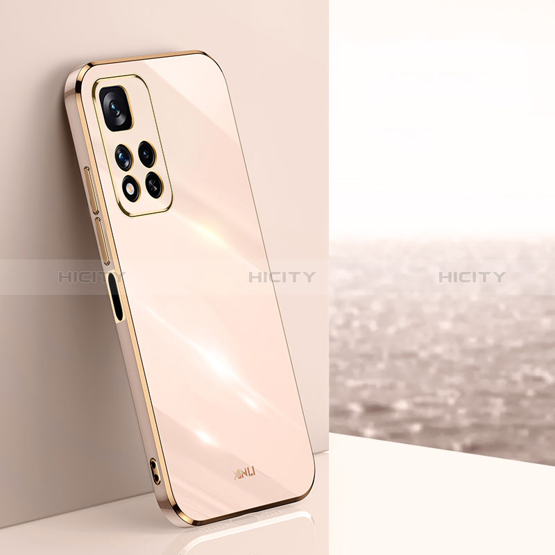 Custodia Silicone Ultra Sottile Morbida Cover XL1 per Xiaomi Redmi Note 11 Pro+ Plus 5G Oro