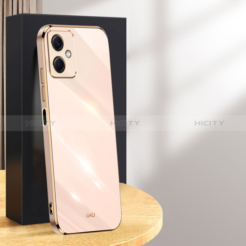 Custodia Silicone Ultra Sottile Morbida Cover XL1 per Xiaomi Redmi Note 12R Pro 5G Oro Rosa