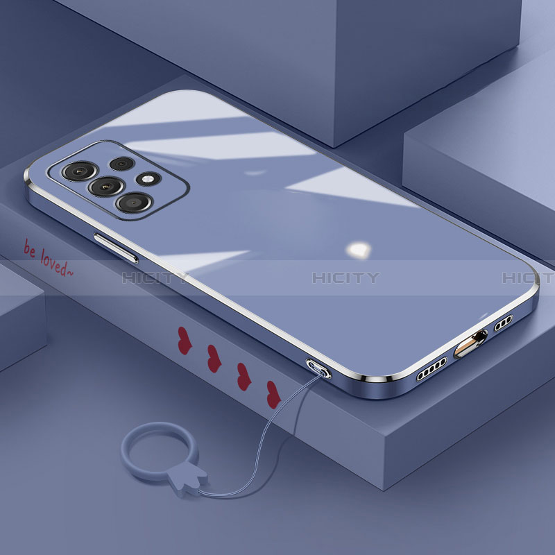 Custodia Silicone Ultra Sottile Morbida Cover XL3 per Samsung Galaxy A32 4G Grigio Lavanda