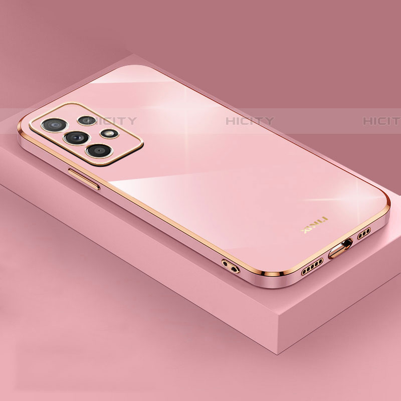 Custodia Silicone Ultra Sottile Morbida Cover XL4 per Samsung Galaxy A33 5G Oro Rosa