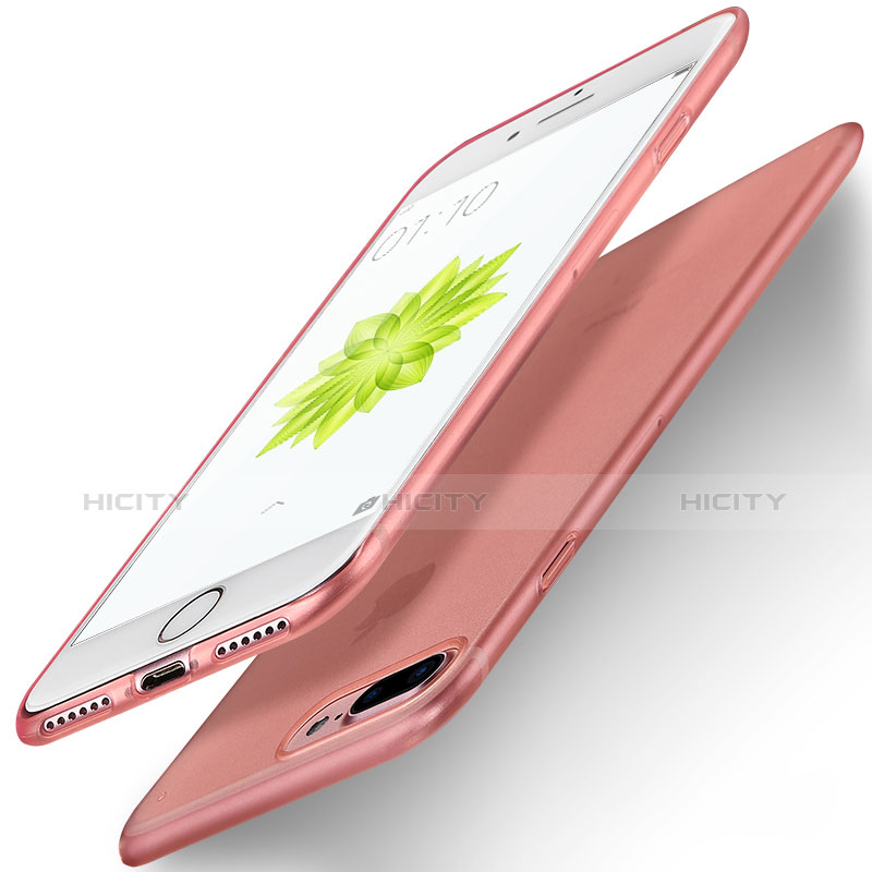 Custodia Silicone Ultra Sottile Morbida D03 per Apple iPhone 7 Plus Oro Rosa