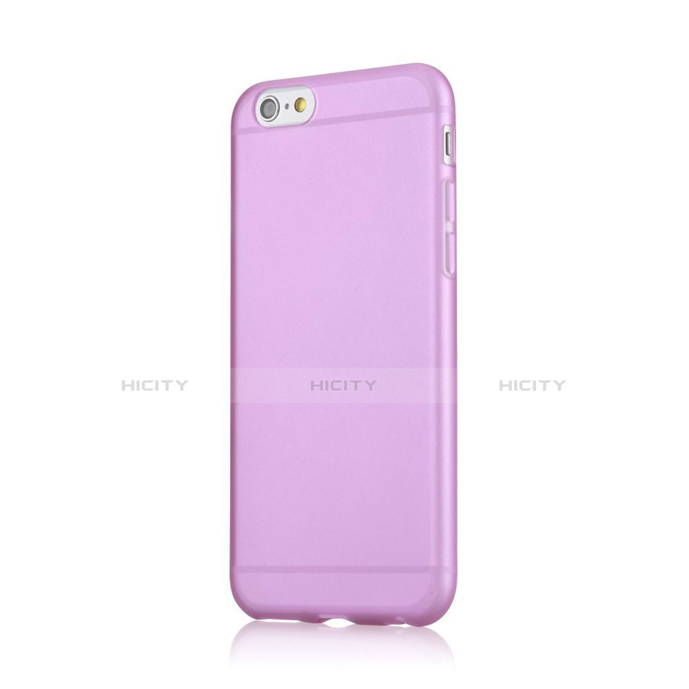 Custodia Silicone Ultra Sottile Morbida Opaca per Apple iPhone 6 Plus Viola