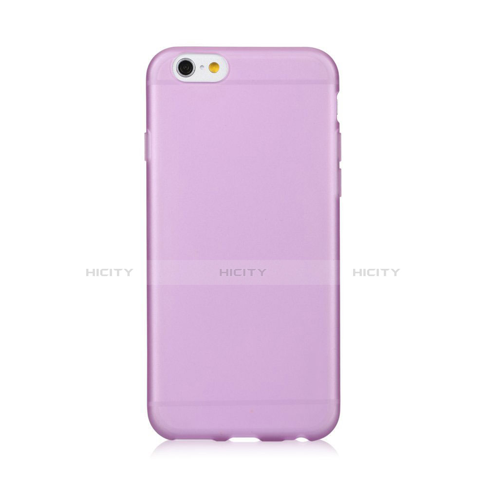 Custodia Silicone Ultra Sottile Morbida Opaca per Apple iPhone 6 Plus Viola