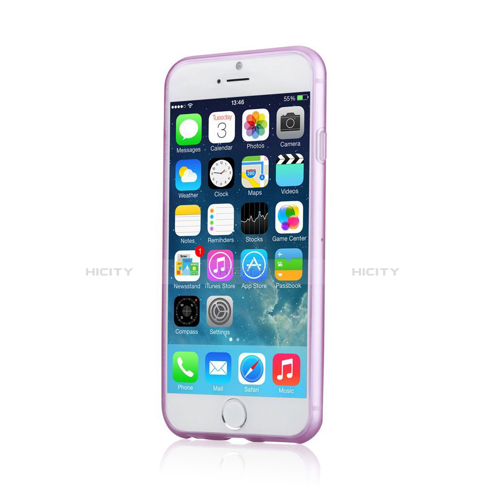 Custodia Silicone Ultra Sottile Morbida Opaca per Apple iPhone 6 Plus Viola