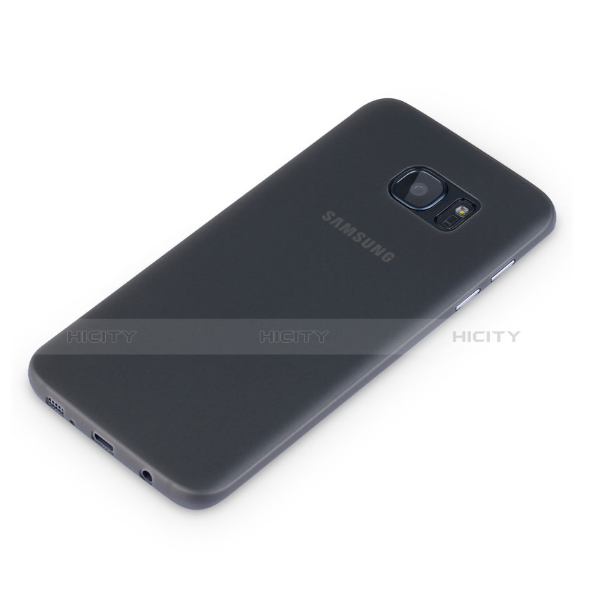 Custodia Silicone Ultra Sottile Morbida Opaca R02 per Samsung Galaxy S7 Edge G935F Nero