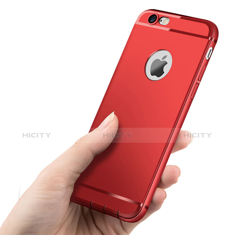 Custodia Silicone Ultra Sottile Morbida per Apple iPhone 6S Plus Rosso