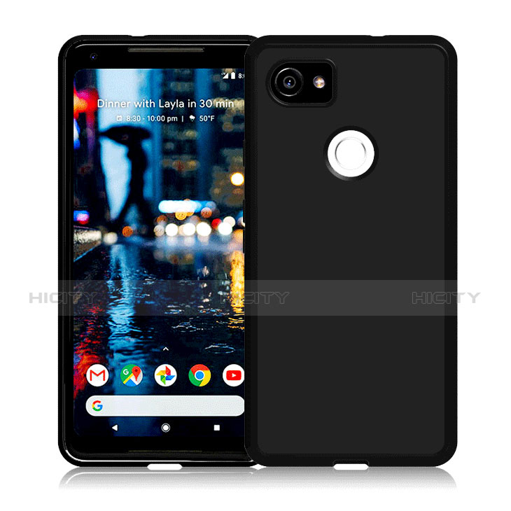 Custodia Silicone Ultra Sottile Morbida per Google Pixel 2 XL Nero