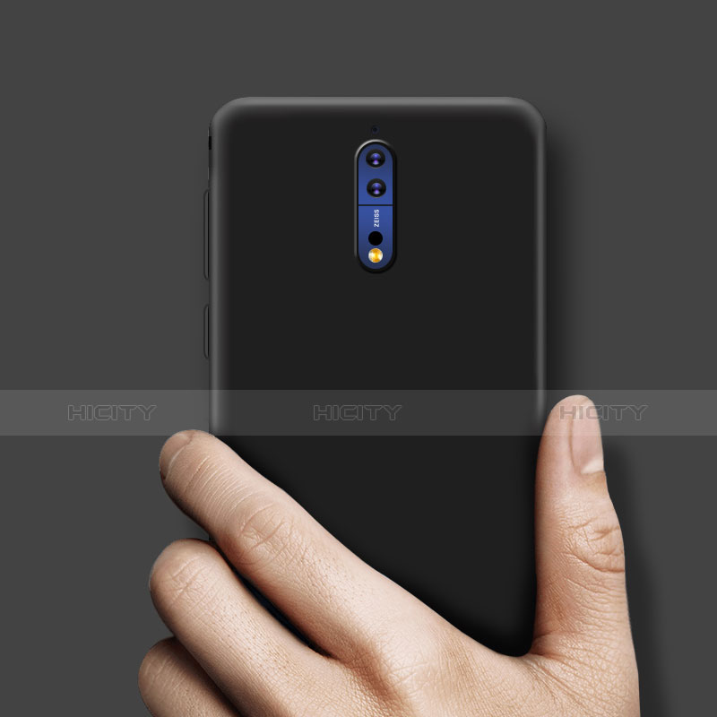 Custodia Silicone Ultra Sottile Morbida per Nokia 8 Nero