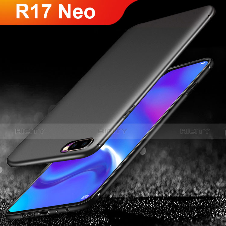 Custodia Silicone Ultra Sottile Morbida per Oppo R17 Neo Nero