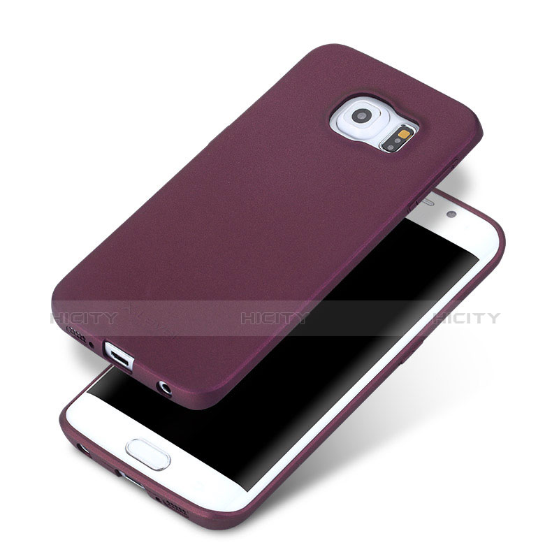 Custodia Silicone Ultra Sottile Morbida per Samsung Galaxy S6 Edge+ Plus SM-G928F Viola