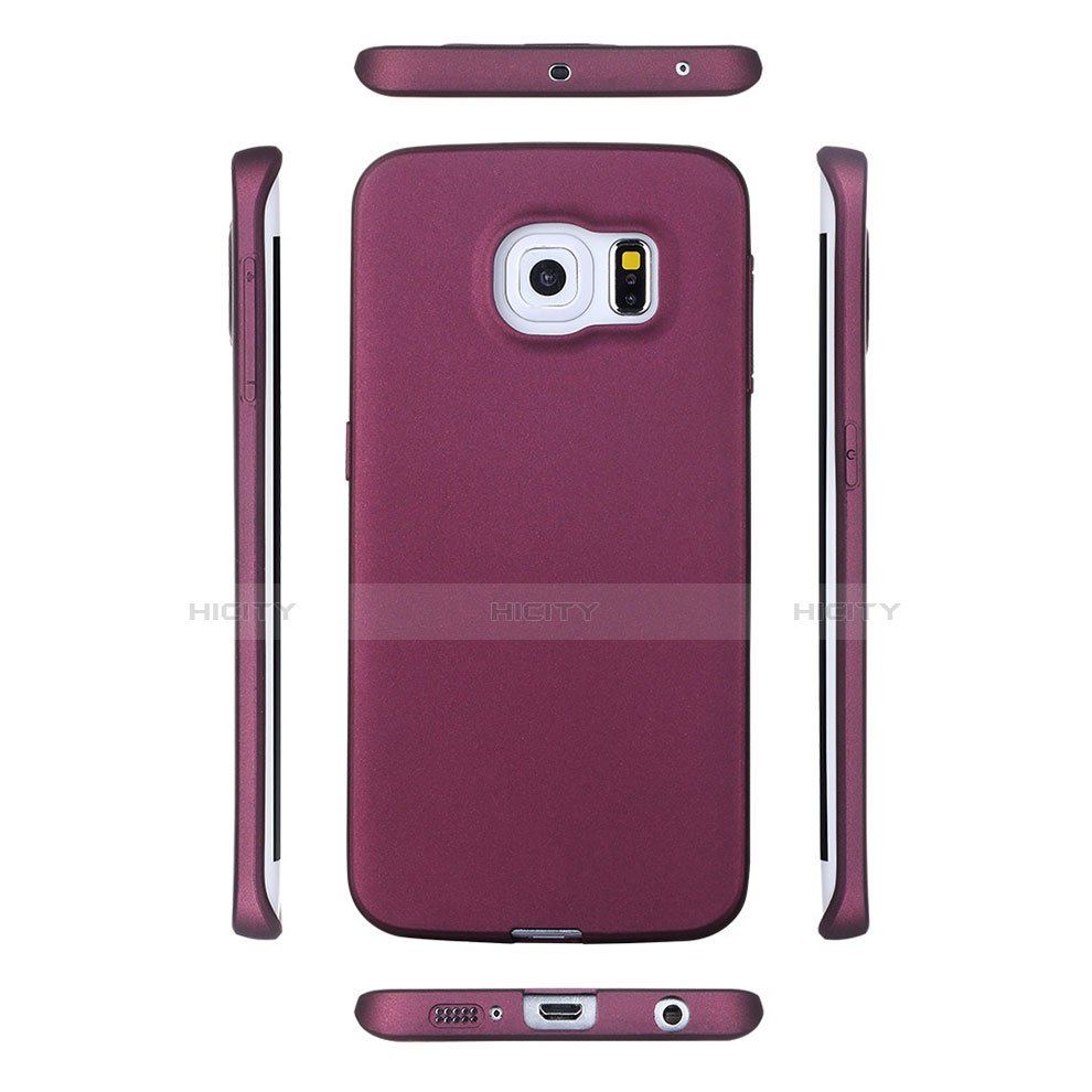 Custodia Silicone Ultra Sottile Morbida per Samsung Galaxy S6 Edge+ Plus SM-G928F Viola