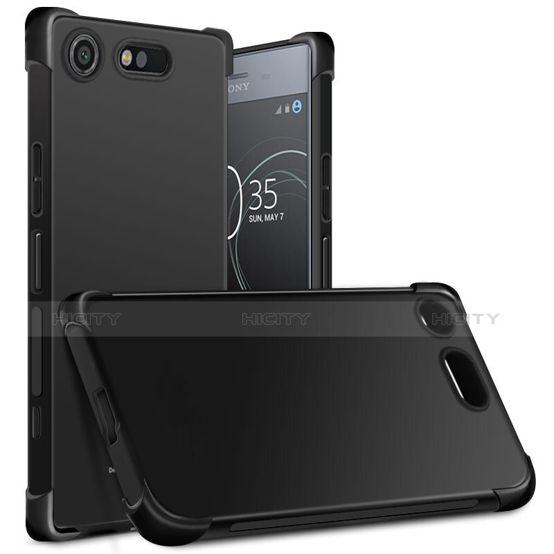 Custodia Silicone Ultra Sottile Morbida per Sony Xperia XZ1 Compact Nero