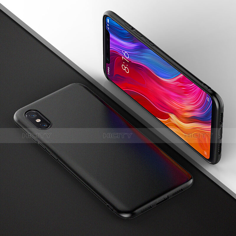 Custodia Silicone Ultra Sottile Morbida per Xiaomi Mi 8 Screen Fingerprint Edition Nero