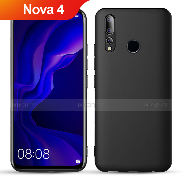 Custodia Silicone Ultra Sottile Morbida S02 per Huawei Nova 4 Nero