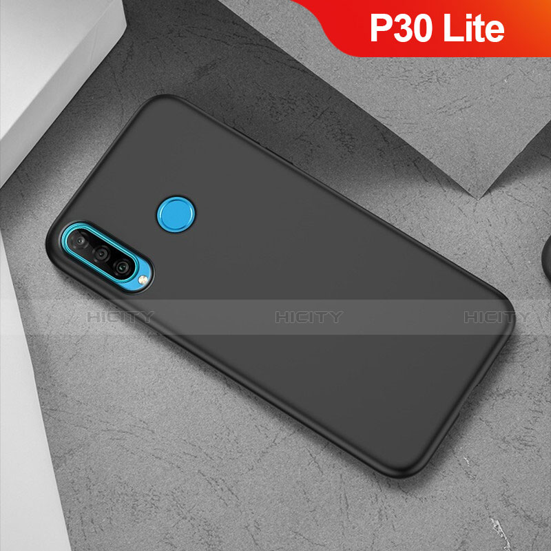 Custodia Silicone Ultra Sottile Morbida S02 per Huawei P30 Lite XL Nero