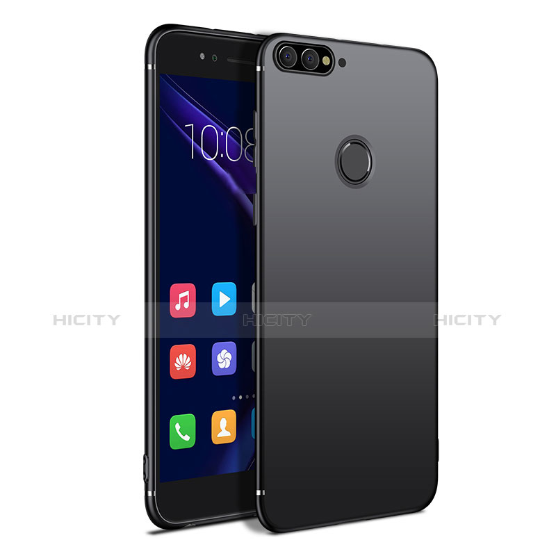 Custodia Silicone Ultra Sottile Morbida S02 per Huawei Y7 (2018) Nero