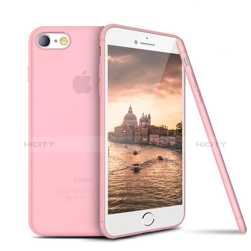 Custodia Silicone Ultra Sottile Morbida S03 per Apple iPhone 7 Rosa