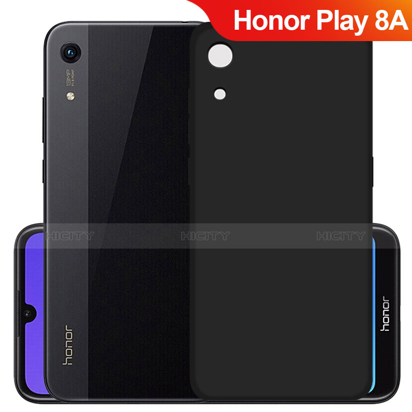 Custodia Silicone Ultra Sottile Morbida S03 per Huawei Honor Play 8A Nero