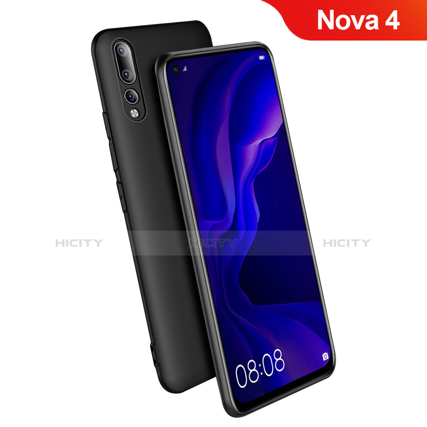 Custodia Silicone Ultra Sottile Morbida S03 per Huawei Nova 4 Nero