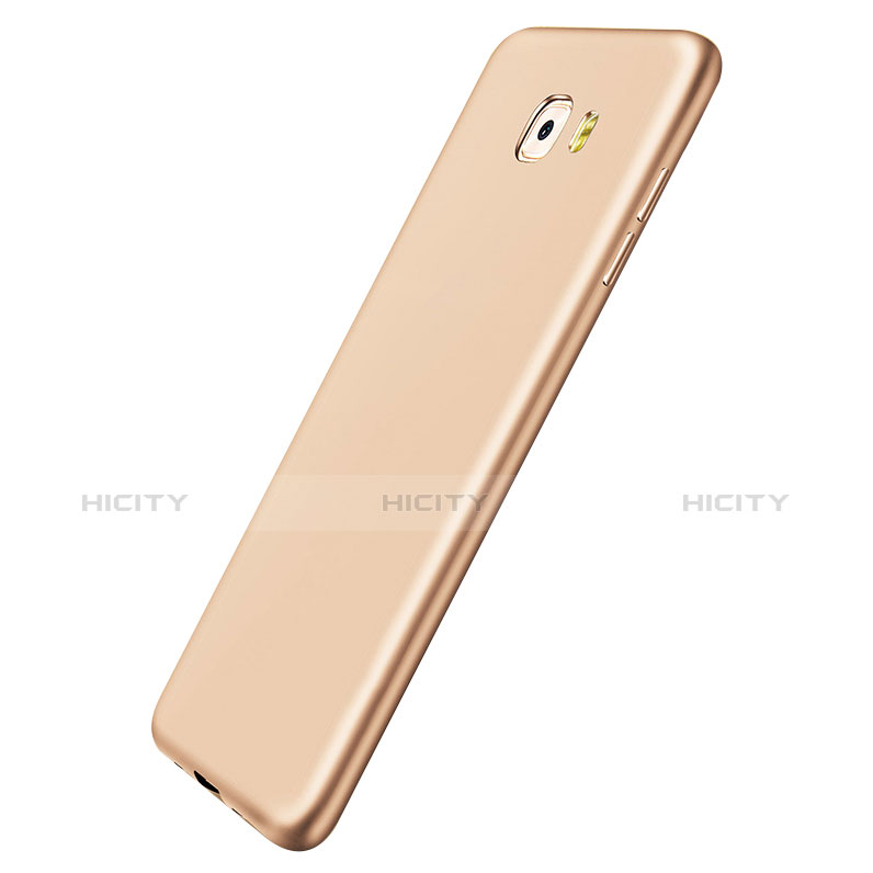 Custodia Silicone Ultra Sottile Morbida S03 per Samsung Galaxy C9 Pro C9000 Oro