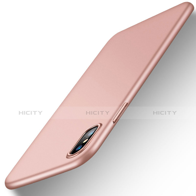 Custodia Silicone Ultra Sottile Morbida S05 per Apple iPhone X Oro Rosa