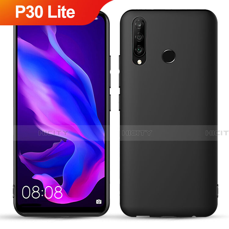 Custodia Silicone Ultra Sottile Morbida S05 per Huawei P30 Lite XL Nero