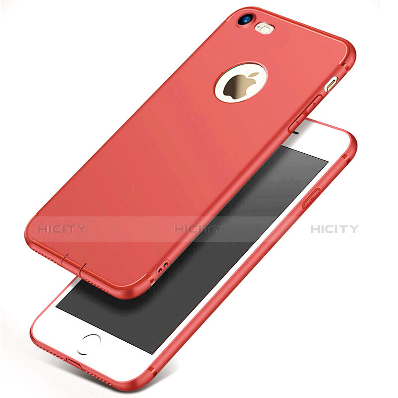 Custodia Silicone Ultra Sottile Morbida S07 per Apple iPhone 8 Rosso